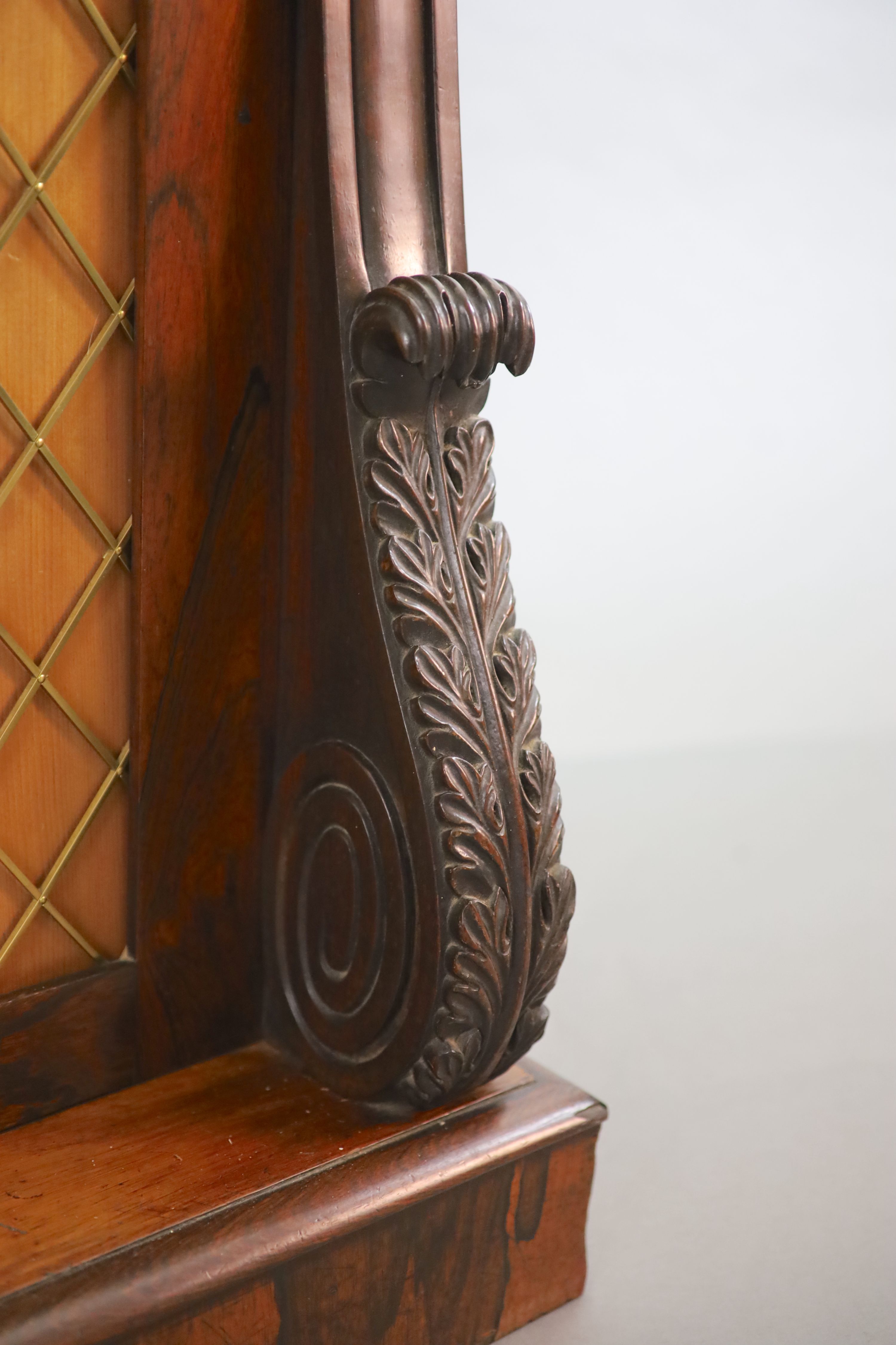 A Regency rosewood chiffonier, W.118cm D.59cm H.149cm